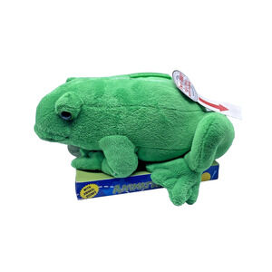 Mark Feldstein Animated Bank Plush Stuffed Frog Toy NEW NOW Unused Vintage